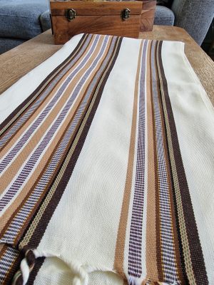 Friday 6 DH - Cream & Green Yemeni "Sunnah" Shawl